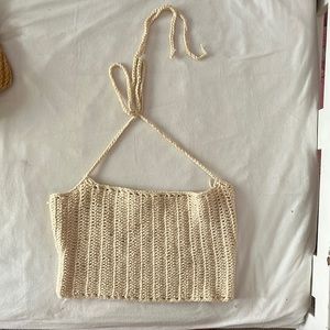 VRG GRL Crochet Halter Top